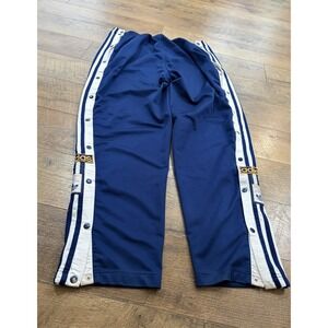 Vintage Adidas Wide Leg Baggy Striped Track Pants Warmup Navy Blue 34x31 XL